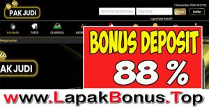 PAKJUDI – WELCOME BONUS DEPOSIT 88% SLOT GAMES MEMBER BARU