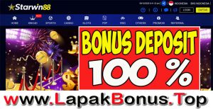 STARWIN88 – BONUS DEPOSIT 100% SLOT GAMES MEMBER BARU