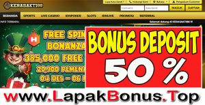 KERASAKTI88 – WELCOME BONUS DEPOSIT 50% SLOT GAMES MEMBER BARU