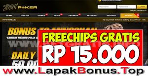 ZATPOKER – FREECHIPS GRATIS RP 15.000 TANPA DEPOSIT