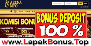 ARENAMPO – WELCOME BONUS DEPOSIT 100% SLOT GAMES MEMBER BARU