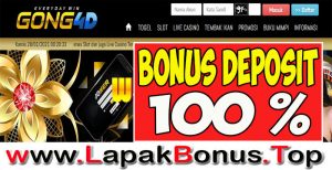 GONG4D – WELCOME BONUS DEPOSIT 100% SLOT GAMES MEMBER BARU