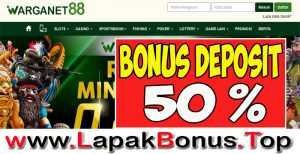 WARGANET88 – WELCOME BONUS DEPOSIT 50% LIVE CASINO MEMBER BARU