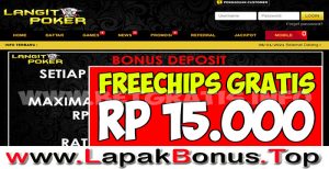 LANGITPOKER – FREECHIPS GRATIS RP 15.000 TANPA DEPOSIT