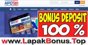 MPOTEN – WELCOME BONUS DEPOSIT 100% SLOT GAMES MEMBER BARU