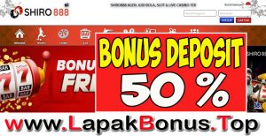 SHIRO888 – WELCOME BONUS DEPOSIT 50% SPORTSBOOK MEMBER BARU