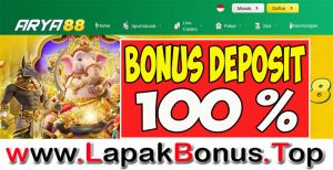 ARYA88 – WELCOME BONUS DEPOSIT 100% SLOT GAMES MEMBER BARU