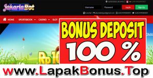 JAKARTABET – WELCOME BONUS DEPOSIT 100% SLOT GAMES MEMBER BARU