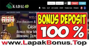 KADAL4D – WELCOME BONUS DEPOSIT 100% SLOT GAMES MEMBER BARU