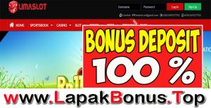 LIMASLOT – WELCOME BONUS DEPOSIT 100% SLOT GAMES MEMBER BARU