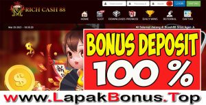 RCASH88 – WELCOME BONUS DEPOSIT 100% SLOT GAMES MEMBER BARU