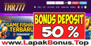 THR777 – WELCOME BONUS DEPOSIT 50% LIVE CASINO MEMBER BARU