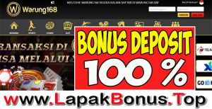 WARUNG168 – WELCOME BONUS DEPOSIT 100% SLOT GAMES MEMBER BARU