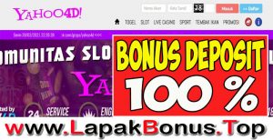 YAHOO4D – WELCOME BONUS DEPOSIT 100% SLOT GAMES MEMBER BARU