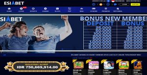 ESIABET – SITUS JUDI SLOT GAMES TERPERCAYA BONUS DEPOSIT MEMBER BARU 200%