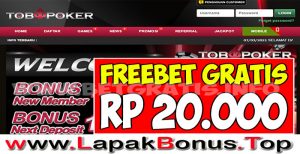 TOBAPOKER – FREECHIPS GRATIS RP 20.000 TANPA DEPOSIT