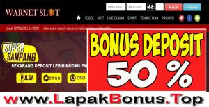 WARNETSLOT – WELCOME BONUS DEPOSIT 100% SLOT GAMES MEMBER BARU