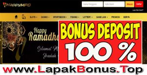 HAPPYMPO – WELCOME BONUS DEPOSIT 100% SLOT GAMES MEMBER BARU