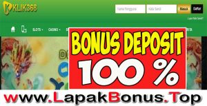 KLIK368 – WELCOME BONUS DEPOSIT 100% SLOT GAMES MEMBER BARU