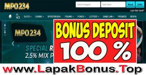 MPO234 – WELCOME BONUS DEPOSIT 100% SLOT GAMES MEMBER BARU