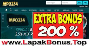 MPO234 – EXTRA BONUS DEPOSIT SPORTSBOOK 200% MEMBER BARU