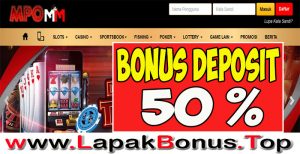 MPOMM – WELCOME BONUS DEPOSIT 50% SPORTSBOOK MEMBER BARU