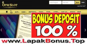 OTWSLOT777 – WELCOME BONUS DEPOSIT 100% SLOT GAMES MEMBER BARU