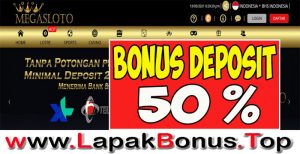 MEGASLOTO – WELCOME BONUS DEPOSIT 50% SPORTSBOOK MEMBER BARU