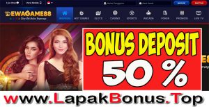 DEWAGAME88 – WELCOME BONUS DEPSOIT 50% SLOT GAMES MEMBER BARU