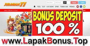 JURAGAN77 – WELCOME BONUS DEPOSIT 100% SLOT GAMES MEMBER BARU