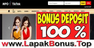 MPOTIKTOK – WELCOME BONUS DEPOSIT 100% SLOT GAMES MEMBER BARU