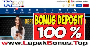 UGSLOT – WELCOME BONUS DEPOSIT 100% SLOT GAMES MEMBER BARU