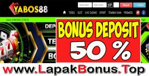 YABOS88 – WELCOME BONUS DEPOSIT 50% LIVE CASINO MEMBER BARU