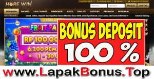 HOREWIN – WELCOME BONUS DEPOSIT 100% LIVE CASINO MEMBER BARU