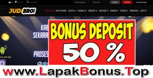 JUDIBRO – WELCOME BONUS DEPOSIT 50% SPORTSBOOK MEMBER BARU