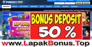 PONSEL168 – WELCOME BONUS DEPOSIT SLOT GAMES MEMBER BARU 50%