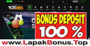 TOS885 – WELCOME BONUS DEPOSIT 100% SLOT GAMES MEMBER BARU