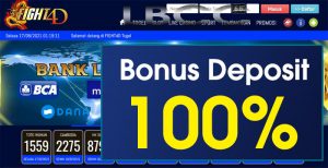 FIGHT4D – BONUS DEPOSIT PERTAMA MEMBER BARU SLOT GAMES 100%