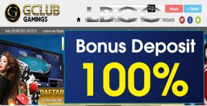 GCLUBGAMINGS  – WELCOME BONUS DEPOSIT 100% SLOT GAMES MEMBER BARU