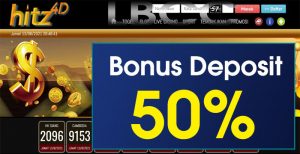 HITZ4D – BONUS DEPOSIT 50% SLOT GAMES MEMBER BARU