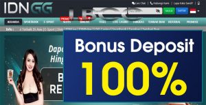 IDNGG – BONUS DEPOSIT 100% SLOT GAMES MEMBER BARU