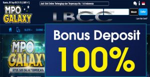 MPOGALAXY – WELCOME BONUS DEPOSIT 100% SLOT GAMES MEMBER BARU