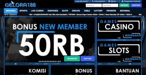 GELORA188 – DEPOSIT IDR 100 BONUS FREEBET RP 50.000 NEW MEMBER