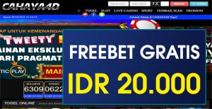 CAHAY4D – FREEBET GRATIS TERBARU TANPA DEPOSIT RP 20.000