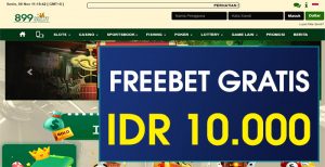 899SLOT – FREEBET GRATIS TERBARU TANPA DEPOSIT RP 10.000