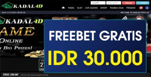 KADAL4D – FREEBET GRATIS TERBARU TANPA DEPOSIT RP 30.000