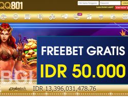 QQ801 – FREEBET GRATIS TERBARU TANPA DEPOSIT RP 50.000