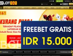 SLOT161 – FREEBET GRATIS TERBARU TANPA DEPOSIT RP 15.000