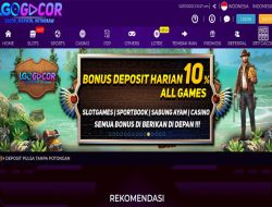 LGOGACOR – BONUS HARIAN UP TO 10% ALL GAMES (KLAIM 3X SEHARI)