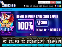 ZENIX88 – BONUS SLOT 100% MEMBER BARU CLAIM LANGSUNG DIDEPAN